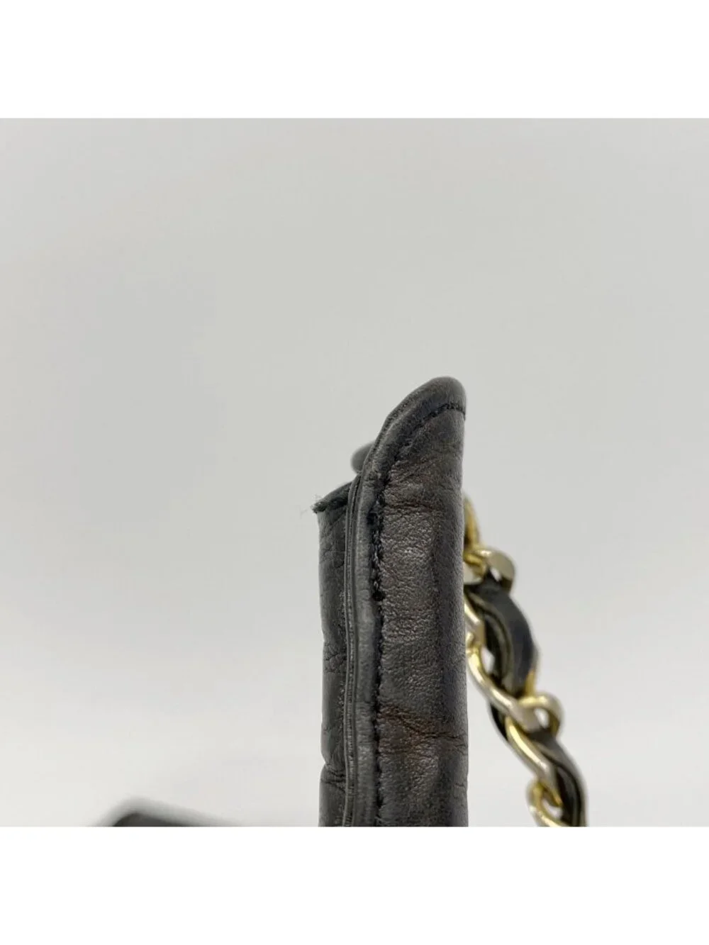 Chanel Chain Tote Quilted Lambskin Black Gold